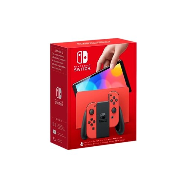 Nintendo Console Switch - Modèle OLED Edition Mario (rouge)