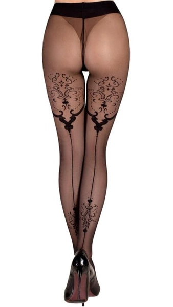 Ballerina's Secret ® | Nahtstrumpfhose mit Stickerei S/M, 24,95 € bei Ars Vivendi bestellen