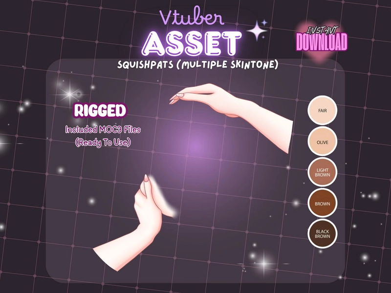 VTuber Asset | Pat Pat Hand | Cute Animated Pat Pose | Vtuber Rigged Hand Asset | Stream Interaction Item