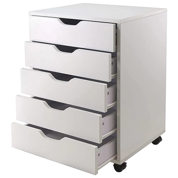 Winsome 10519 Halifax 5-Drawer Composite Wood Cabinet, White
