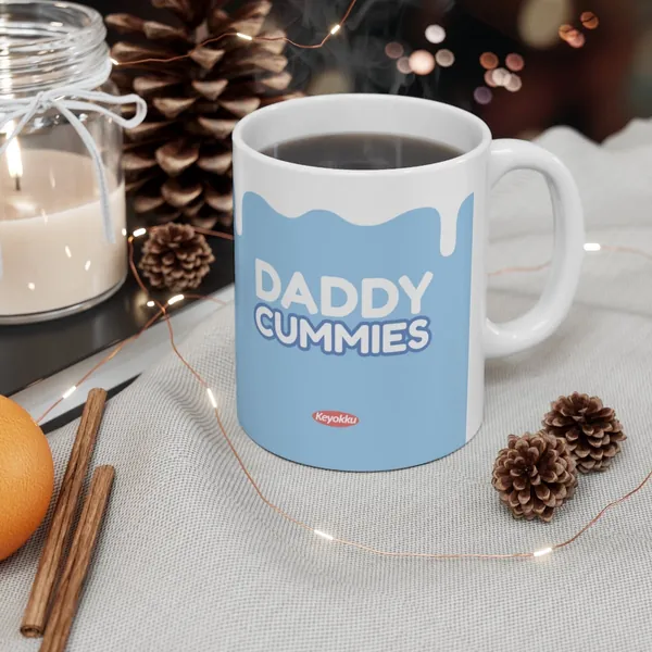 Daddy Cummies Mug Meme Gag Gift Twitch Vtuber Gamer Streamers Fans