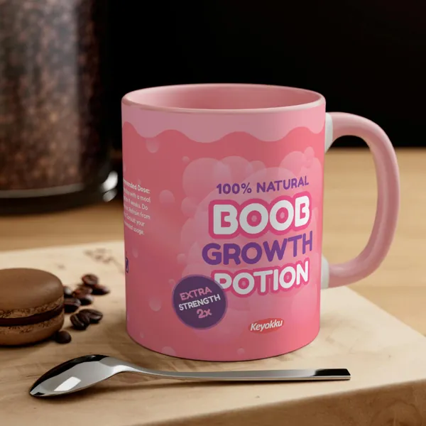 Boob Growth Potion Mug Meme Gag Gift Twitch Vtuber Gamer Streamers Fans