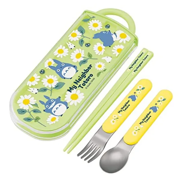 
                            My Neighbor Totoro Utensil Set - Includes Reusable Fork, Spoon, Chopsticks and Carrying Case - Authentic Japanese Design - Durable, Dishwasher Safe
                        