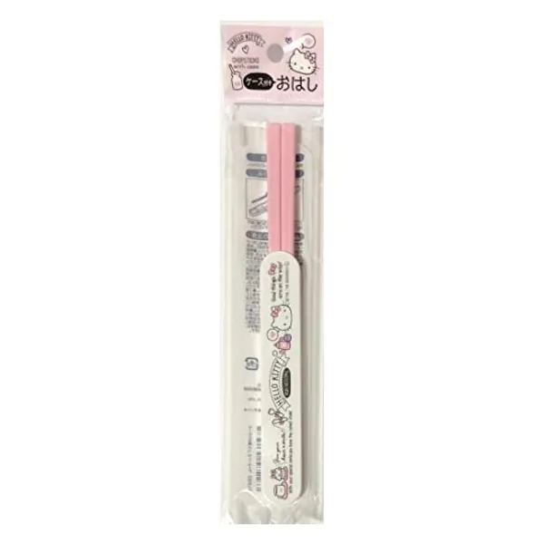 
                            Sanrio Hello Kitty Plasticks Chopsticks 18 cm with Sliding Case Kitchen (Tea Time)
                        