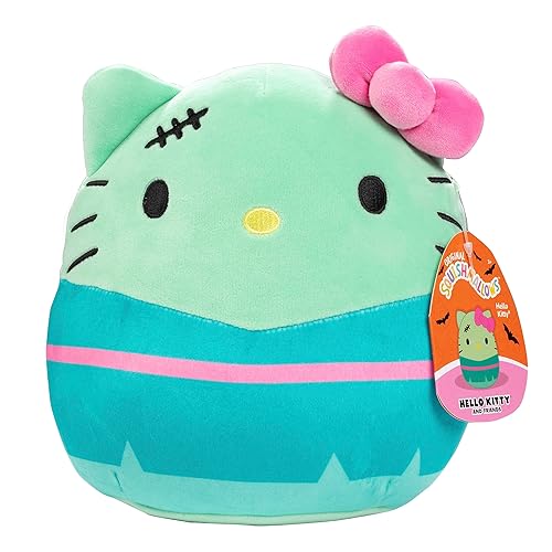 Squishmallows 8" Hello Kitty FrankenKitty- Officially Licensed Kellytoy Halloween Sanrio Plush- Collectible Soft Squishy Stuffed Animal Toy- Add to Your Squad- Gift for Kids, Girls & Boys- 8 Inch