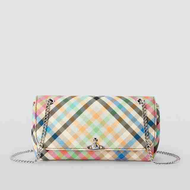 Vivienne Westwood Chain Crossbody Bag, Heather Plaid