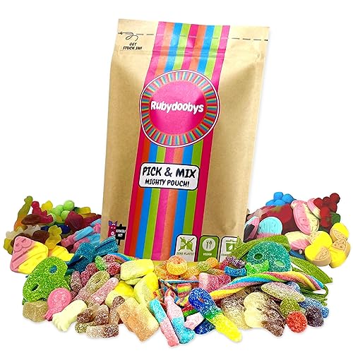 Rubydoobys Vegan Sweets Pouch - Huge Variety of Quality Vegan and Vegetarian Friendly Pick & Mix Sweets in Eco Packaging