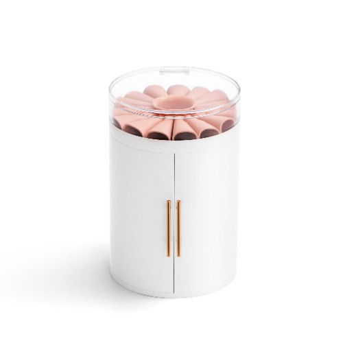 Multi-Layered Jewelry Organizer Tower - Cream White