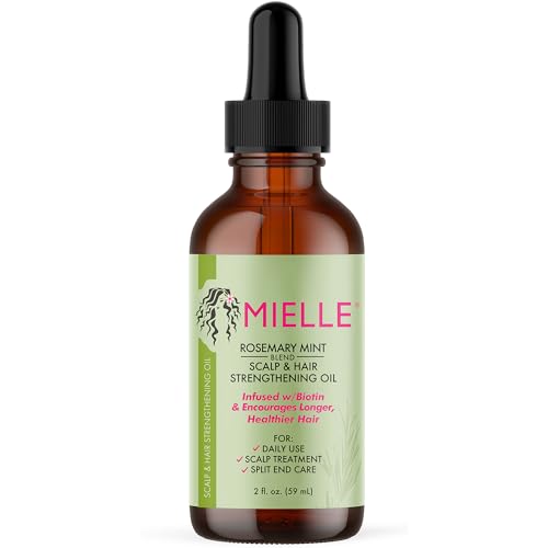 Mielle Organics Rosemary Mint Scalp & Hair Strengthening Oil for All Hair Types, 2 Ounce - Original