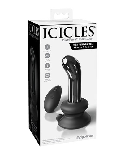 Icicles No. 84 Hand Blown Glass Vibrating Butt Plug W/remote | Default Title