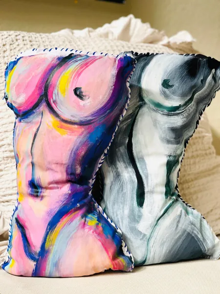 Body figured decorative throw pillow booty pillow fun gift female body 12x17