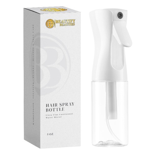 BeautifyBeauties Hair Spray Bottle – Ultra Fine Continuous Water Mister for Hairstyling, Cleaning, Plants, Misting & Skin Care (5 Ounce)