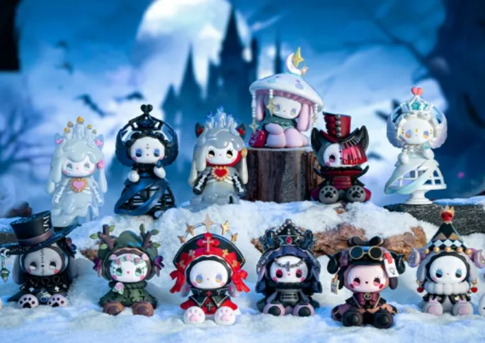 Bunny Figurines - Full set of 8 - Blizzard Manor Series