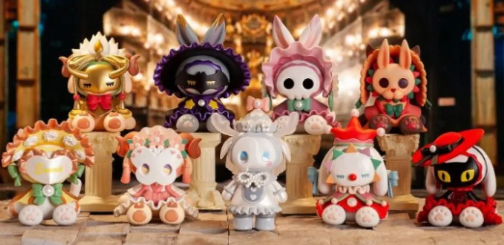 Bunny Figurines - Full set of 8 - Masked Ball Series