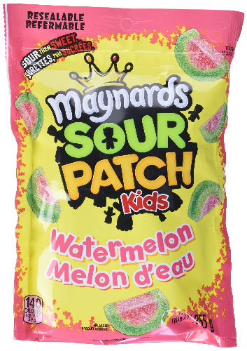 Maynards Sour Patch Kids Watermelon Candy, 355G Back to School Treats - Sour Patch Kids Watermelon Candy