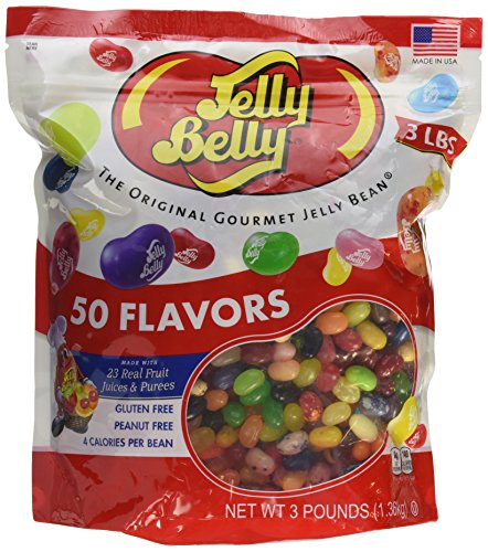Jelly Belly The Original Gourment Jelly Bean 50 Flavors Net Weight 3 Pounds/48 Ounce