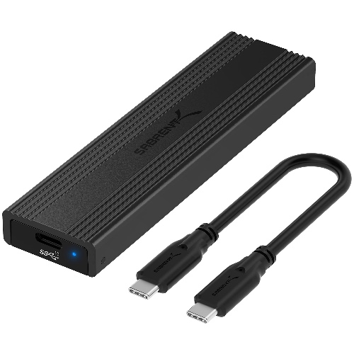 SABRENT USB 3.2 10Gbps Type C Tool Free Enclosure for M.2 PCIe NVMe and SATA SSDs (EC-SNVE) - Enclosure