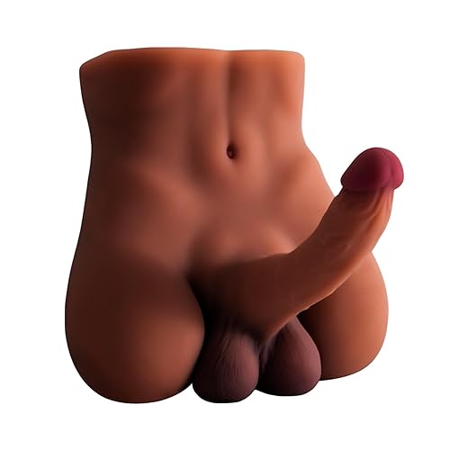7.7LB Sex Doll, Male Torso Sex Doll for Women Masturbation, Unisex Masturbator for Gay Lesbian, Adult Sex Toy with 7.87”Big Dildo and Tight Anus Huge Dildo Male Sex Toys Pocket Pussy - B
