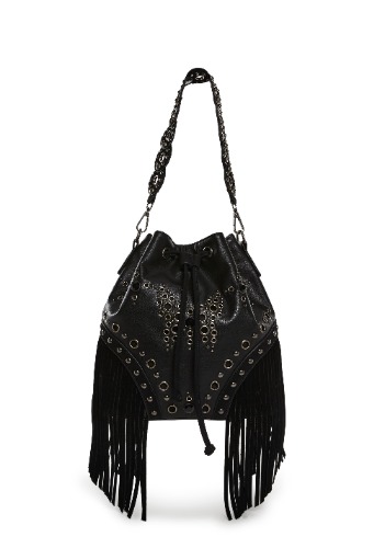 Rad Timing Fringed Shoulder Bag | BLACK / ONE SIZE