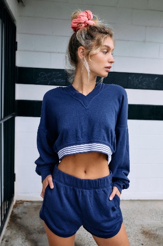 Free People - Grand Slam Short Deep Sea - M