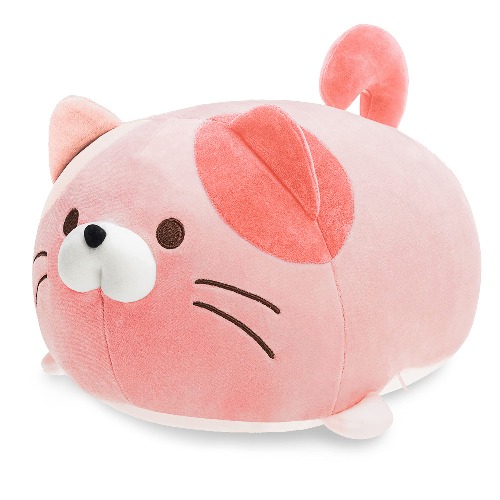 Super Soft Cat Plush Toy, Fluffy Chubby Kitty Stuffed Animal, Adorable Plush Cat for Cuddle Pillow Buddy or Decro (Pink, 13'') - Pink 13''