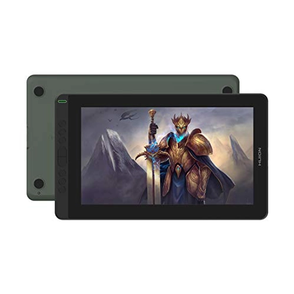 HUION Kamvas 13 Graphics Drawing Tablet with Screen Pen Display with Full Laminated Screen Battery-Free Stylus 8192 Pressure Sensitivity Tilt 8 Express Keys-13.3inch, Green