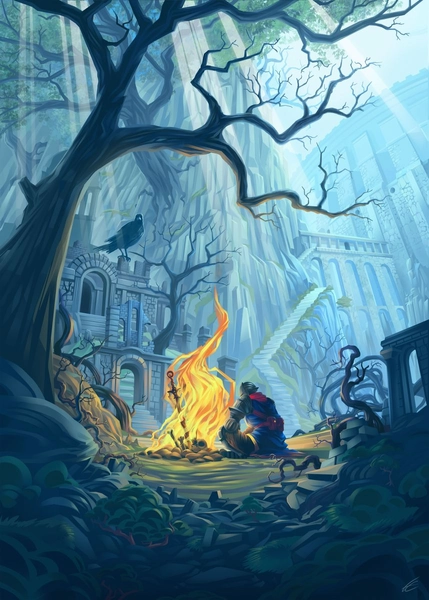 'Bonfire' Poster, picture, metal print, paint by Francoyovich | Displate