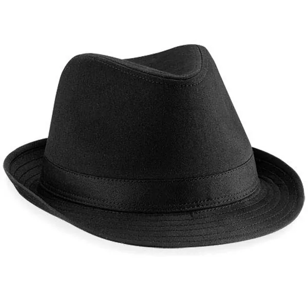 Beechfield Unisex Hut Fedora B630 - S-M Schwarz