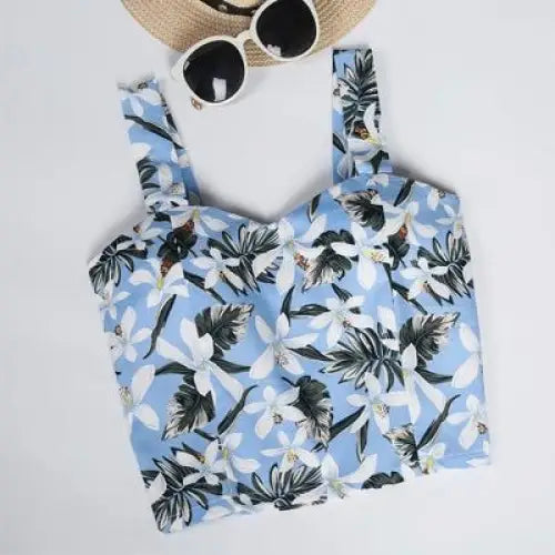 Classy Summer Crop Top Camisole with Built-In Support - 3