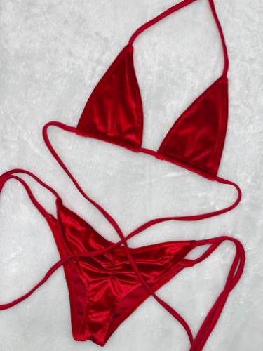 Red velvet bikini | Small/medium