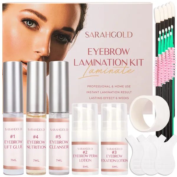 Eyebrow Lamination Kit,Eyebrow Lift Kit,Instant Professional Lift For Fuller Eyebrows,Brow Brush And Micro Brushes Included,Professional Grade & Easy for Beginners,At Home DIY Perm For Your Brows