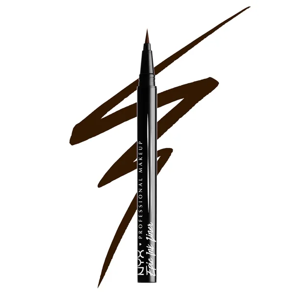NYX PROFESSIONAL MAKEUP Epic Ink Liner, Waterproof Matte Liquid Eyeliner - Brown, Vegan Formula