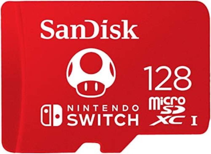 SanDisk 128GB microSDXC Card, Licensed for Nintendo Switch - SDSQXAO-128G-GNCZN - Super Mario Super Mushroom - 128GB