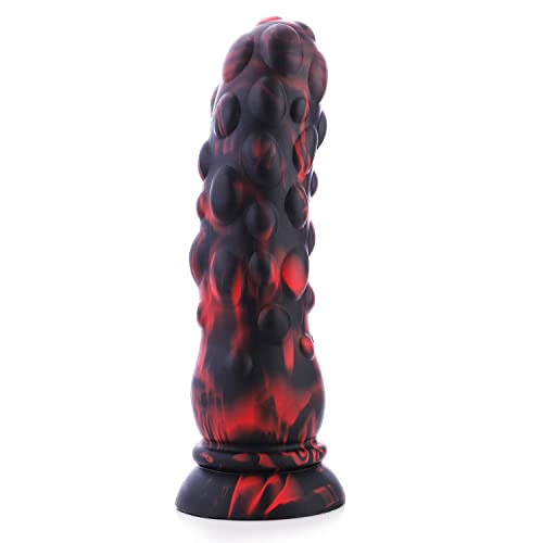 Monster Dildo Knot Dildo Fantasy Girthy Dildo, Big Horse Cock, Soft Wide Penis, Huge Realistic Silicone Dildos with Suction Cup - HUGE WORM DILDO