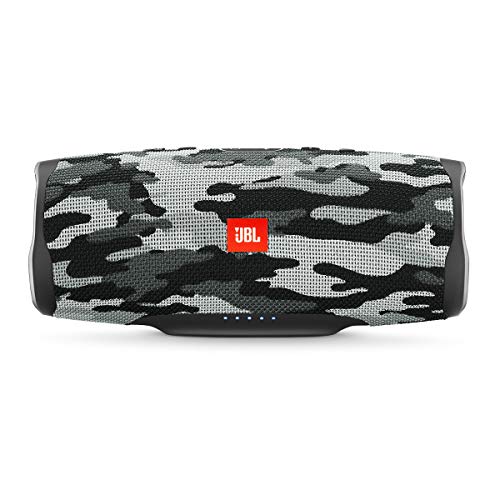 JBL Charge 4 Portable Bluetooth Speaker (Black/White Camouflage) - Multicolor