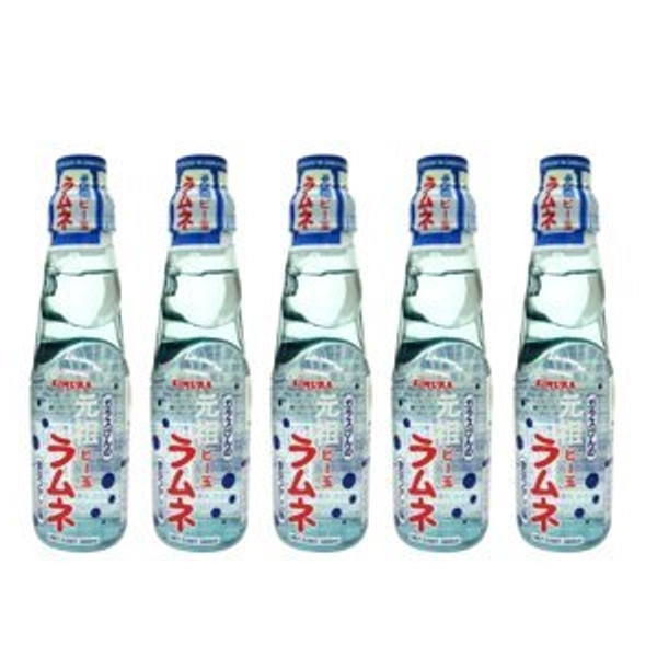 Japanese Ramune Original 200ml 5 Bottles　ラムネ オリジナル 5本セット