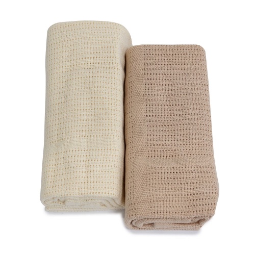 Bubba Blue 2 Pack Blanket Nordic Vanilla/Latte