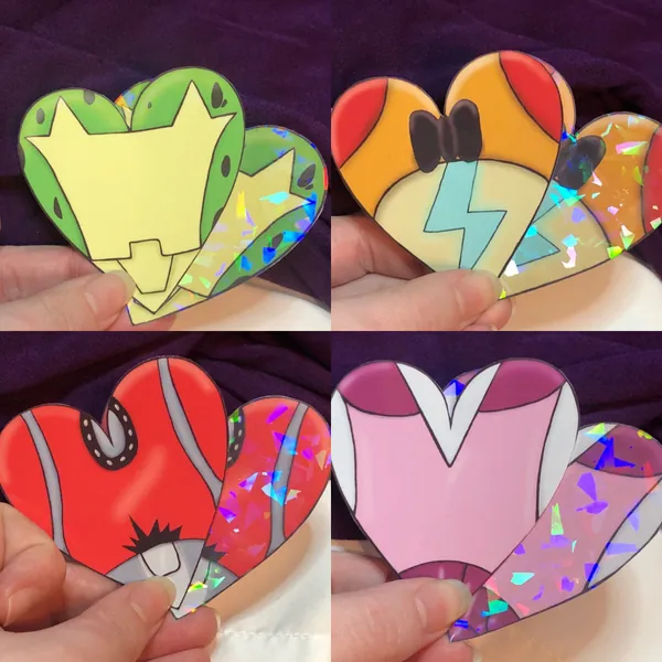 Animatronic Entertainer Heart Stickers