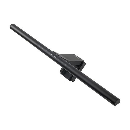 BenQ ScreenBar Pro LED Monitor Light (Black)/Ultrawide Illumination/Motion Sensor/Adjustable Brightness and Color Temperature/Eye-Care Light Bar/No Screen Glare/Space Saving/Curved Monitors/USB-C - Black