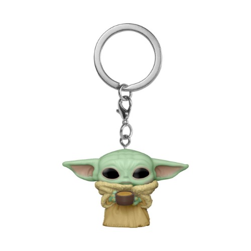 Funko Pop! The Mandalorian Cute Keychain Grogu with Cup