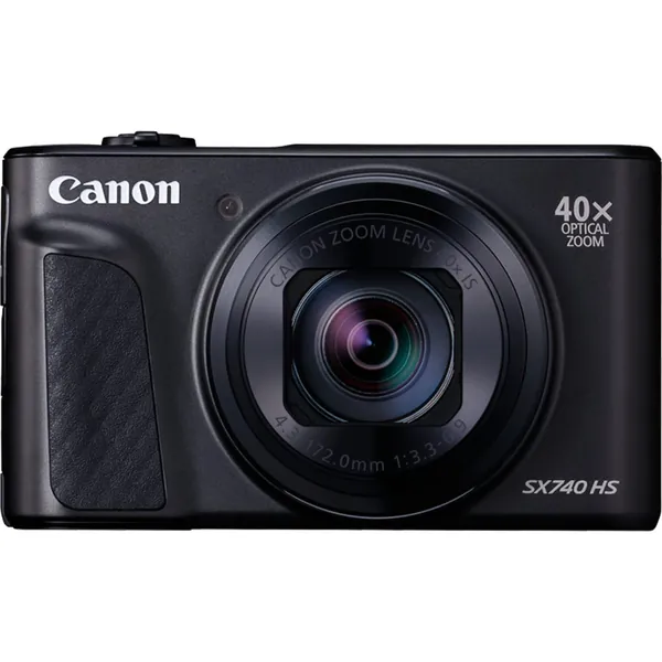 Canon Powershot SX740 HS Compact Digital Camera with 40x Optical Zoom, 20.3-Megapixels, 10fps, 4K Video and 3-inch 180 Degree Flip Up LCD Screen, Face Detection and Wi-Fi - Black