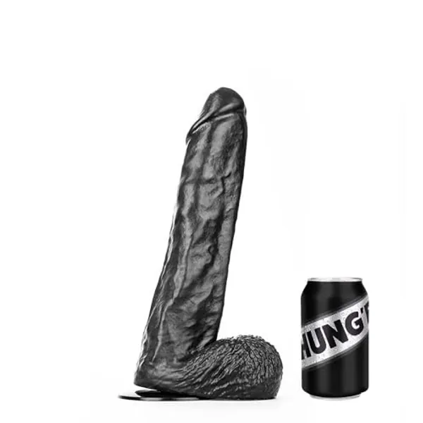 HUNG'R | Goliath | Flesh/Black | 14.00 inch | 36.00 cm. Ø 7.60 cm. XXL Monster Dildo Analplug (Black)