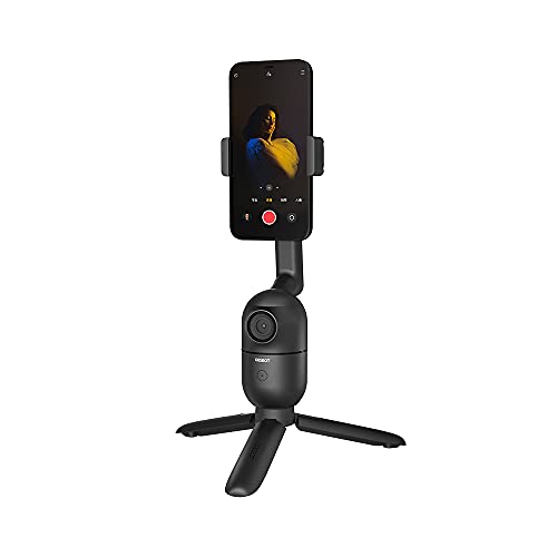 OBSBOT Me AI-Powered Phone Tripod Mount, Auto-Tracking Phone Stabilizer with Wide-Angle Sensing Camera, No APP Required,Gesture Control, Tripod for Vlogging, Streaming and Video Calls, etc.