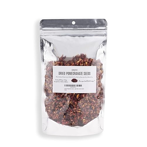 Dried pomegranate seeds (Anardana) 5.29 oz(150 g) by cokcerez Gluten Free, Vegan High-Fiber and low calorie - Pomegranate