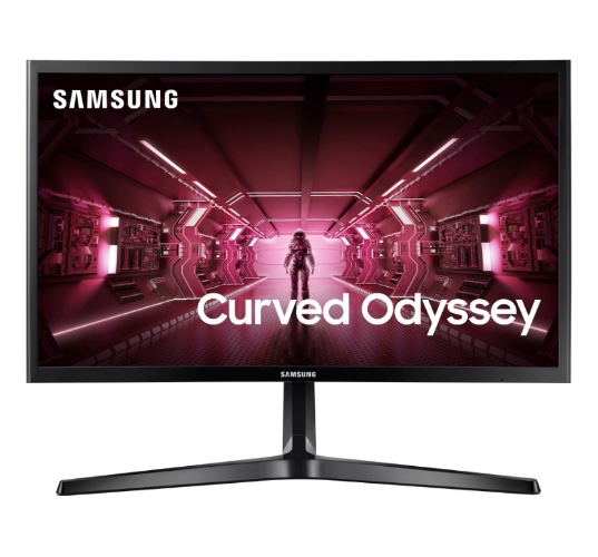 Samsung - Odyssey Gaming CRG5 Series 24” LED Curved FHD FreeSync Monitor - Black - Black