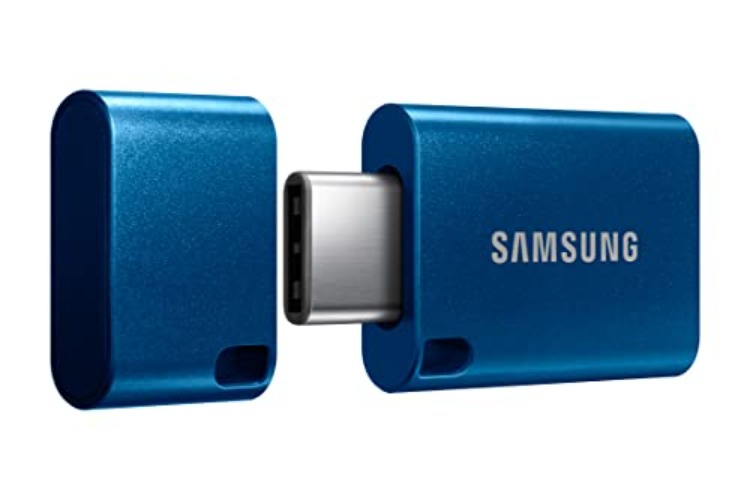 SAMSUNG Type-C™ USB Flash Drive, 128GB, Transfers 4GB Files in 11 Secs w/Up to 400MB/s 3.13 Read Speeds, Compatible w/USB 3.0/2.0, Waterproof, 2022,Blue - 128 GB
