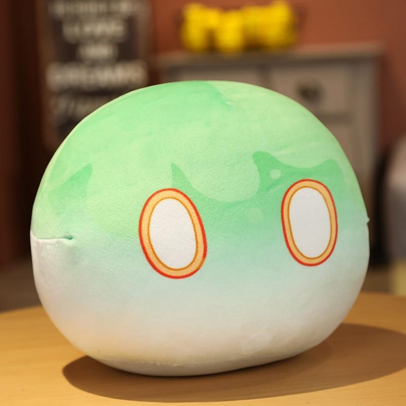 Genshin Slime Plushies (7 Variants, 3 Sizes) - Keychain (4″ / 10cm) / Dendro Slime