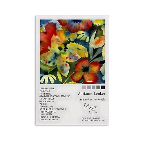 QianzhiQi Adrianne Lenker Songs And Instrumentals Poster Canvas Wall Art Living Room Posters for Bedroom Home Decorative 08x12inch(20x30cm) - 08x12inch(20x30cm) - Unframe-style