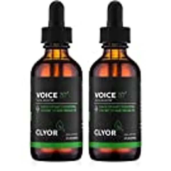CLYOR Voice37 - Singers Voice Remedy - 2 Pack All Natural Herbal Vocal Booster Formula to Lubricate Soothe and Relieve Hoarseness Dry Itchy Throat - Enhance Singing and Speaking - 2 oz - VOICE37