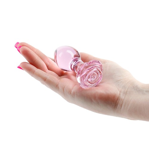 Classic Crystal Heart Plug - Rose